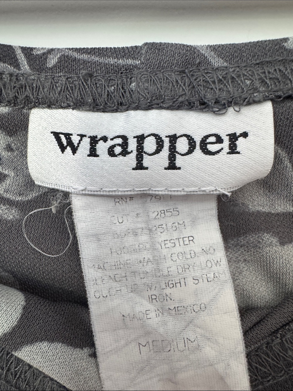 Wrapper Gray A-Line Skirt with Light Blue Floral Print - Picture 2 of 8